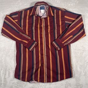 Vintage Wrangler Brushpopper Ruby Pearl Snap Shirt Men XL Western Rodeo Cowboy‎